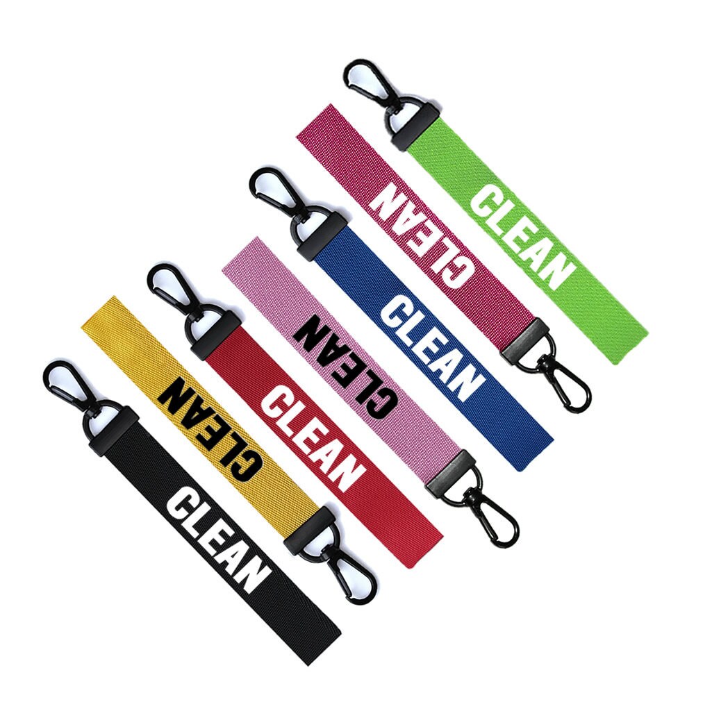 Clean Key Chain Keyring Luggage Tag Zipper Pull Bag Ring clean/ dirty separator