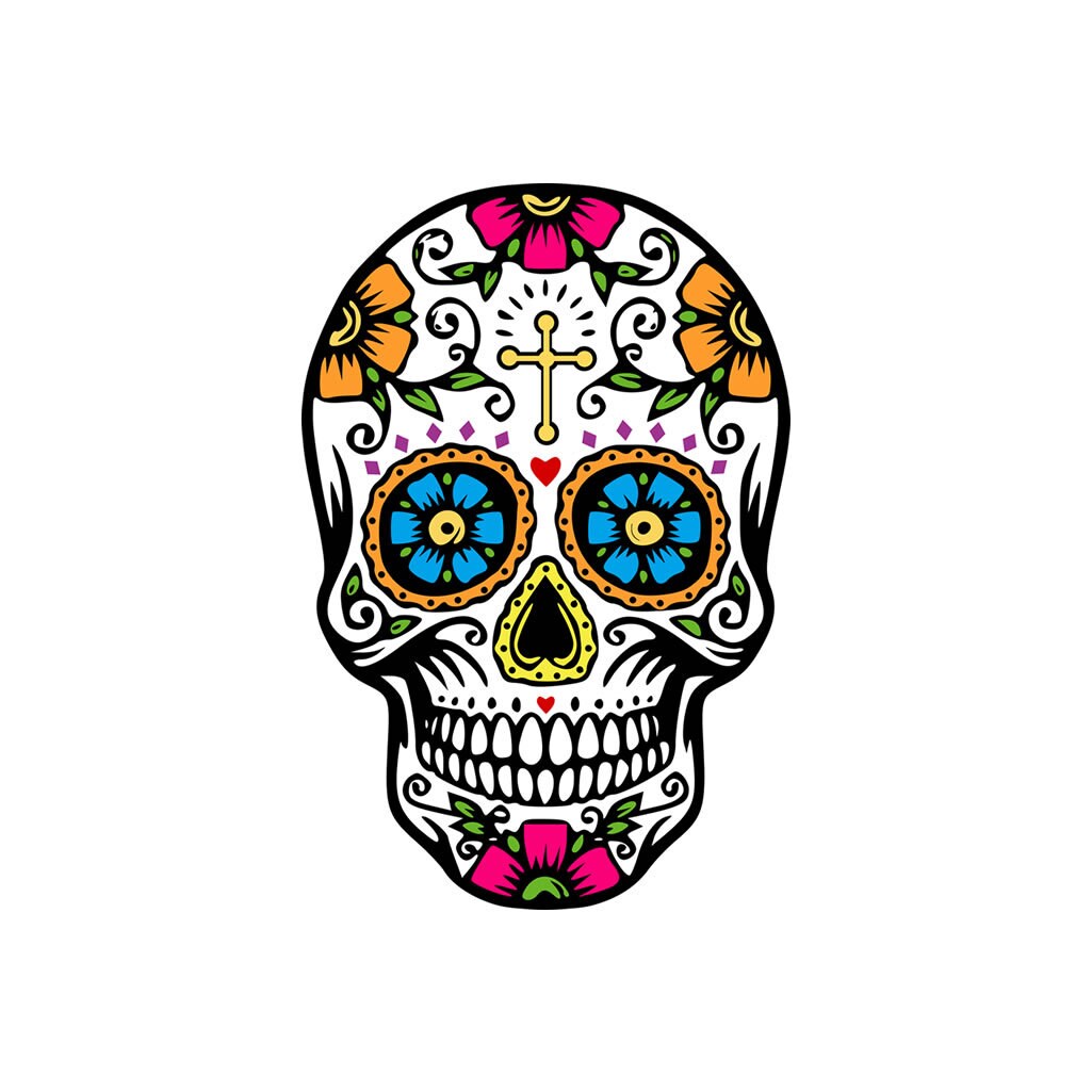 Suger Skull SVG png dxf eps file format Instant Download Mexican day of the dead Skull