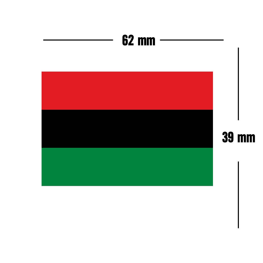 2 x Pan-African Flag Iron on Screen Print Transfers Pan African UNIA Flag