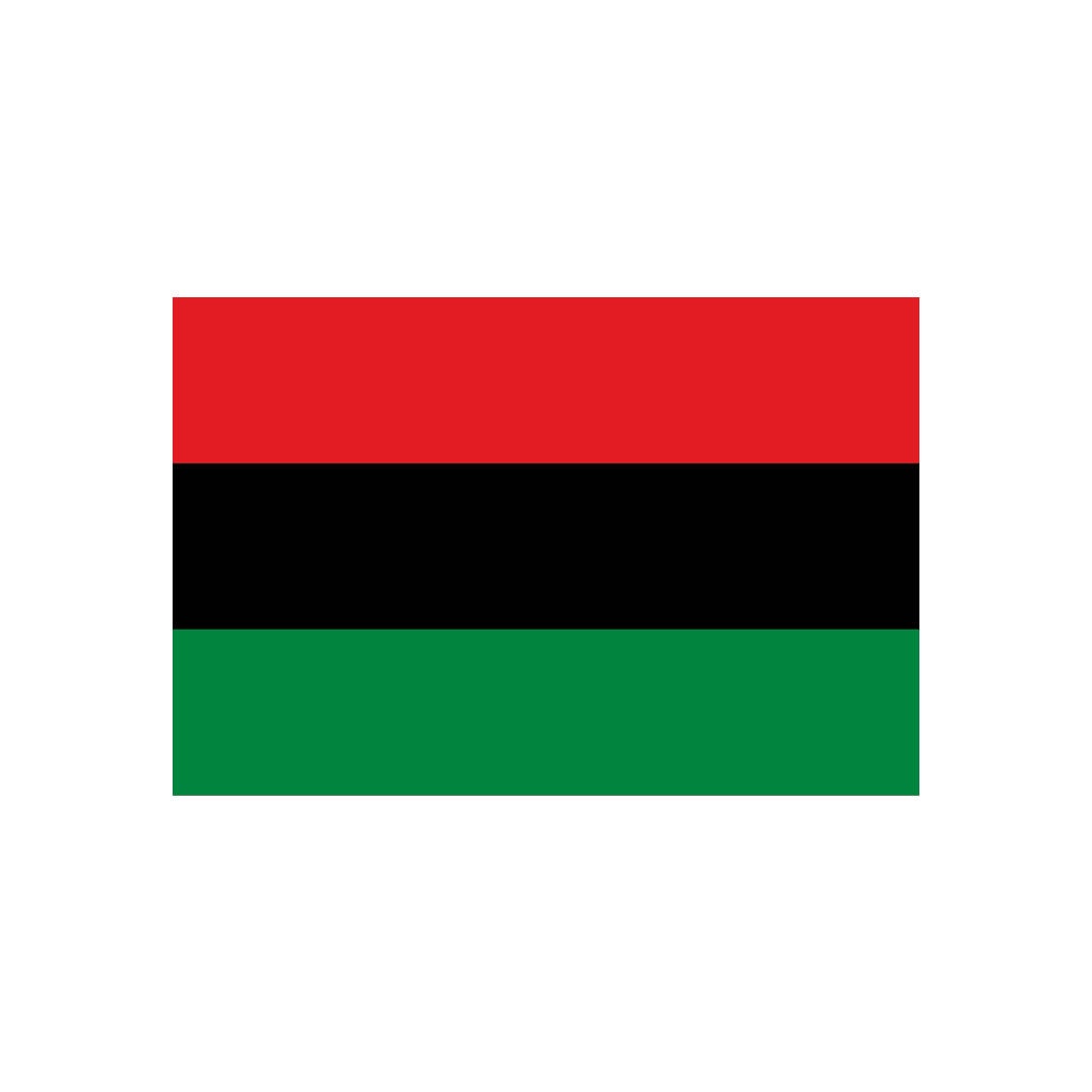 2 x Pan-African Flag Iron on Screen Print Transfers Pan African UNIA Flag