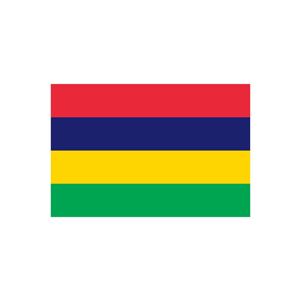 2 x Mauritius Flag Iron on Screen Print Transfers for fabrics Machine Washable