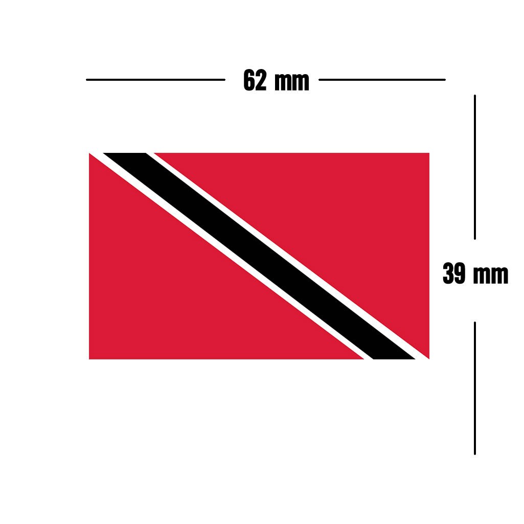 2 x Trinidad and Tobago Flag Iron on Screen Print Transfers for fabrics Machine Washable