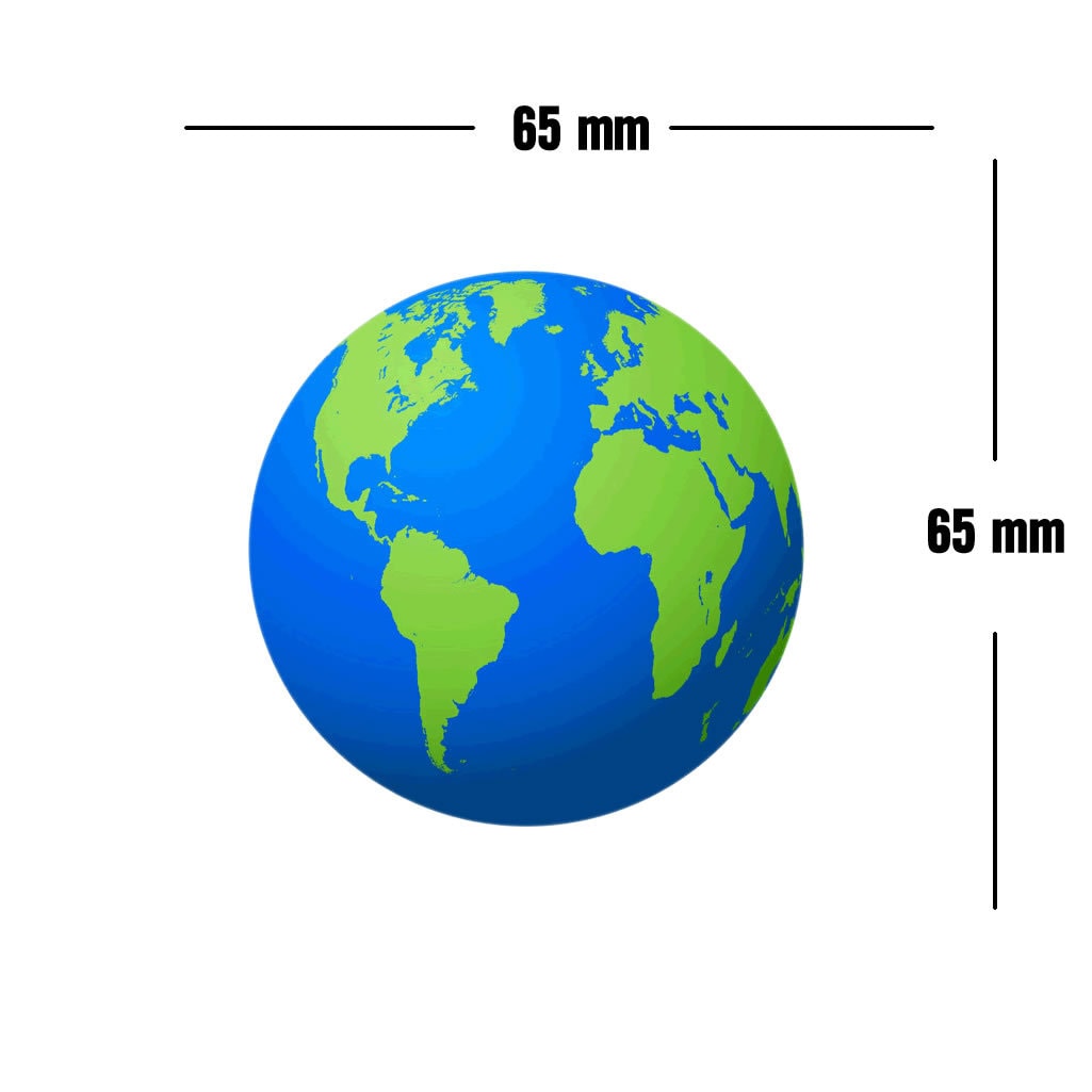 Earth Globe Iron on Screen Print Transfers for fabrics World Map