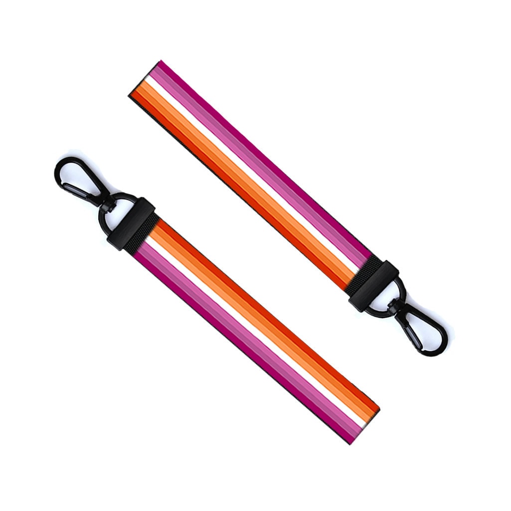 Lesbian Sunset Flag Key Chain Keyring Luggage Tag Zipper Pull Bag Lesbian Gay pride rainbow Key Ring LGBT