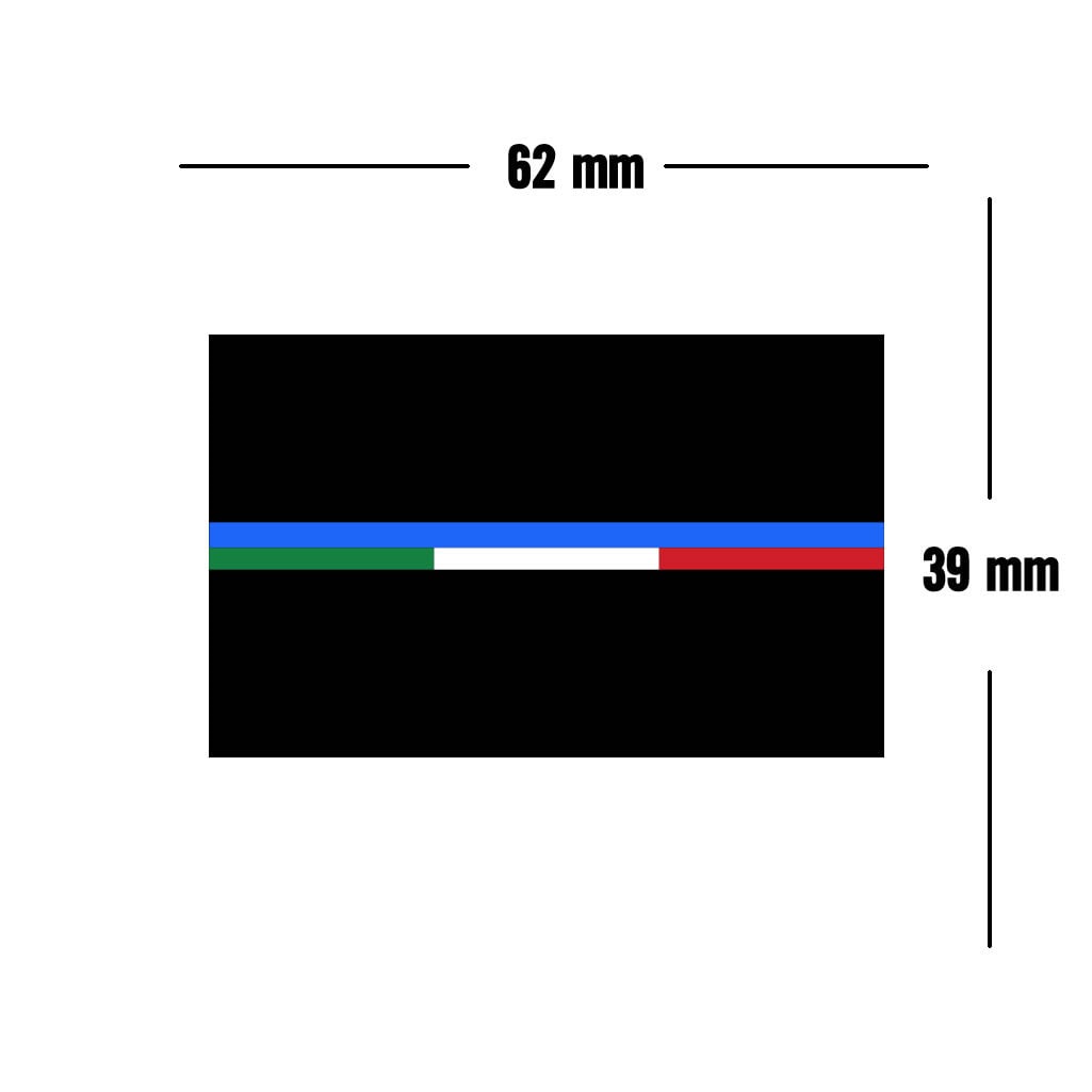 Italy Thin Blue Line Flag Iron on Screen Print Transfers for Fabrics Machine Washable Italian Flag patch