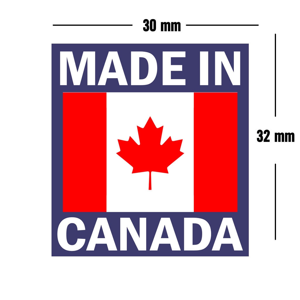 Set of 2 X Made in Canada Iron on Screen Print Transfers for Fabrics Machine Washable Cabaduab Flag patch