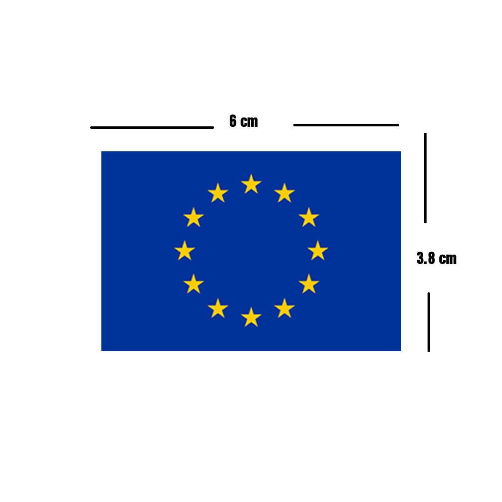 Set of 4 European FLAG Temporary Tattoo Waterproof Lasts 1 week country support EU Flag Europe