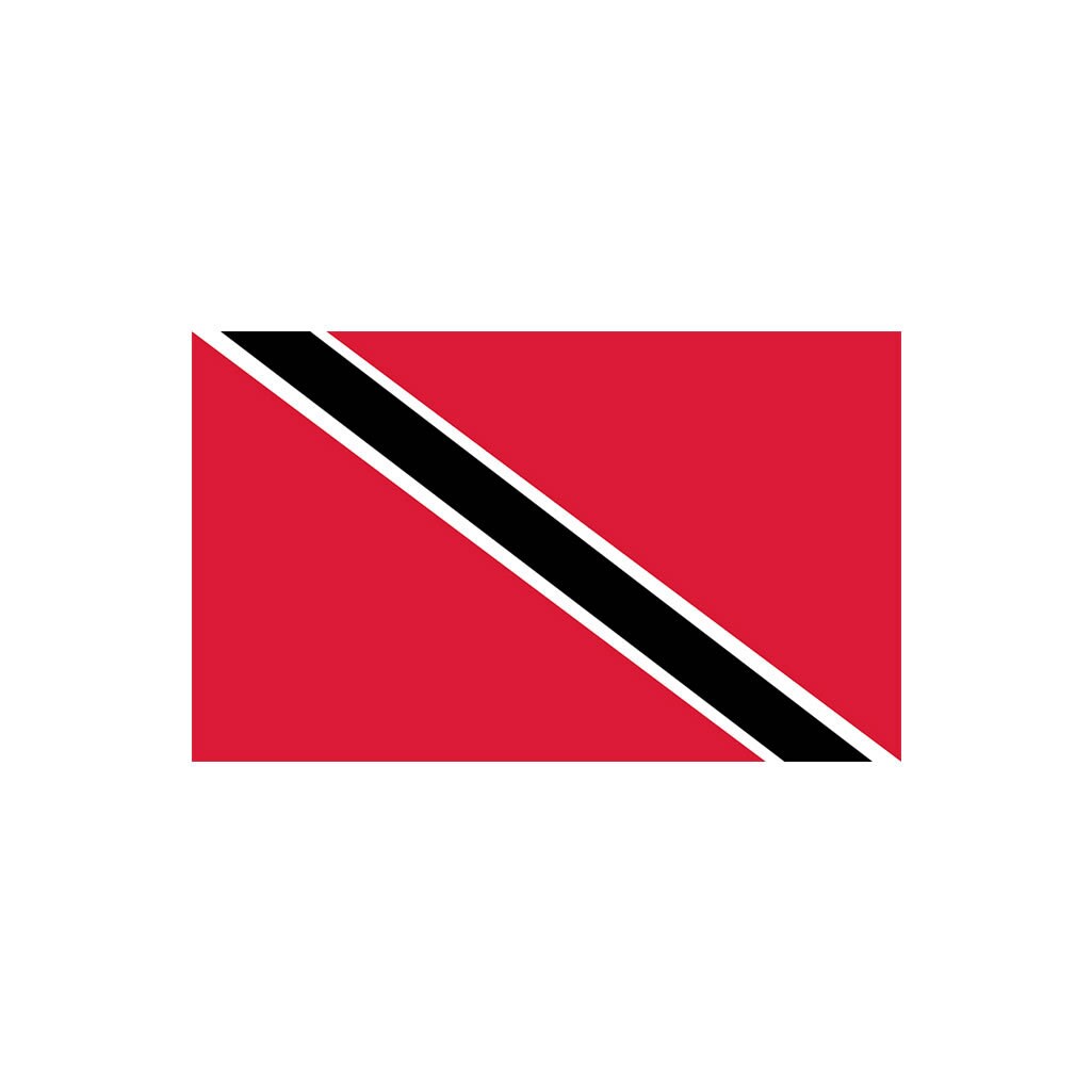 2 x Trinidad and Tobago Flag Iron on Screen Print Transfers for fabrics Machine Washable