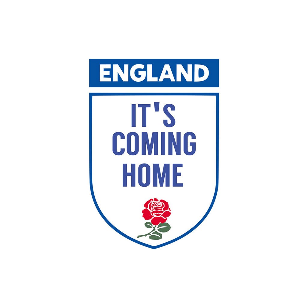England It's coming Home Iron on Screen Print Transfers for fabrics Rose