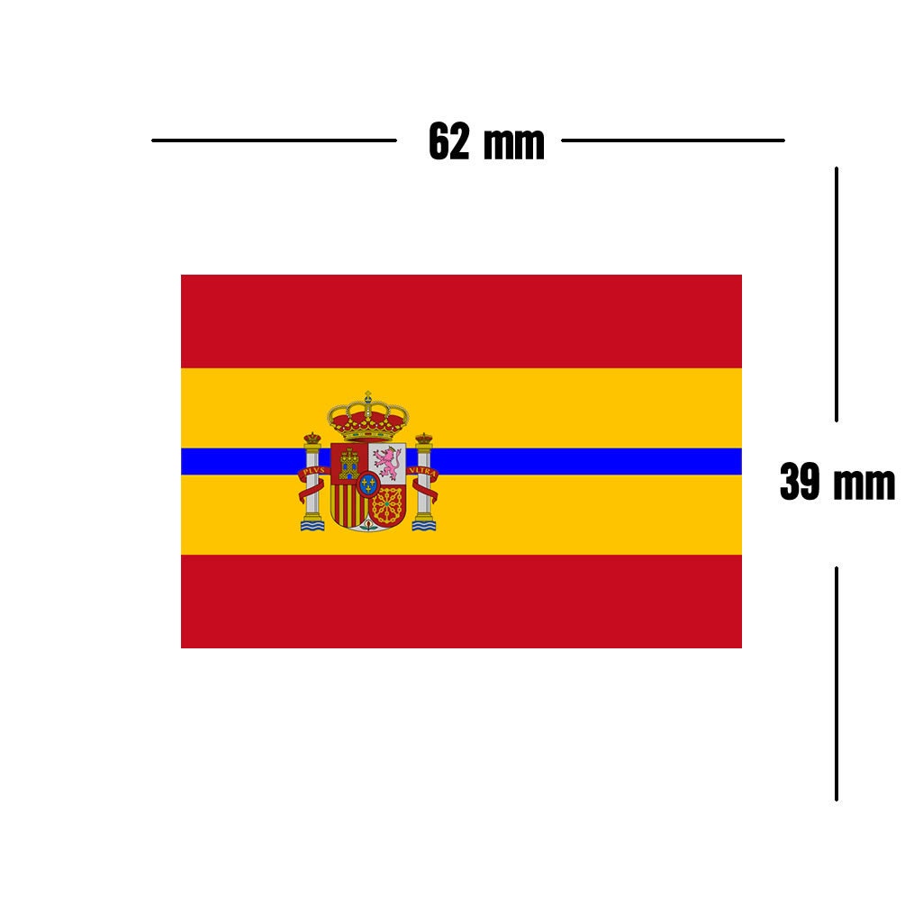 Spanish Thin Blue Line Flag Iron on Screen print Fabric Applique machine washable transfer Spanish Police Front line