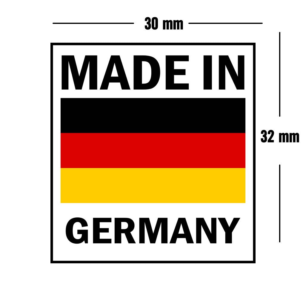 Set of 2 X Made in Germany Iron on Screen Print Transfers for Fabrics Machine Washable German Flag patch