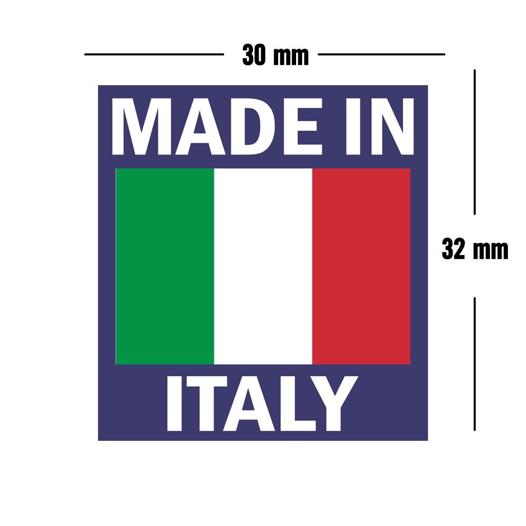 Set of 2 X Made in Italy Iron on Screen Print Transfers for Fabrics Machine Washable Italian Flag patch
