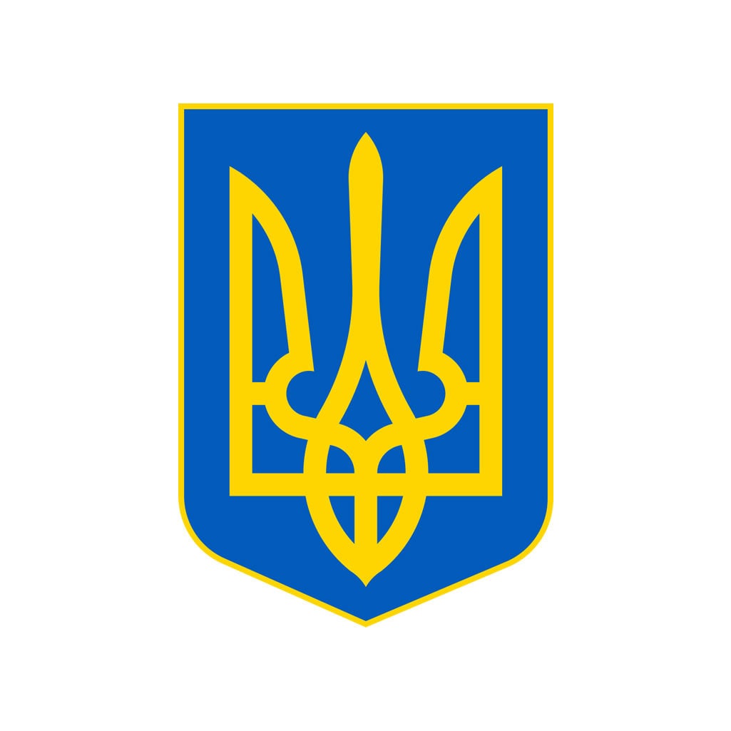 UKRAINE Coat of Arms Iron on DIY Screen Print Transfer patch for fabric Ukrainian Flag