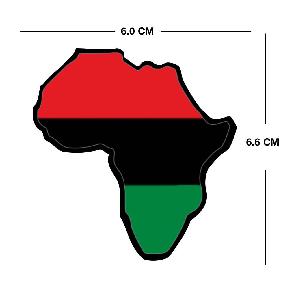 Pan Africa map Iron on DIY Screen Print Transfer patch for fabric