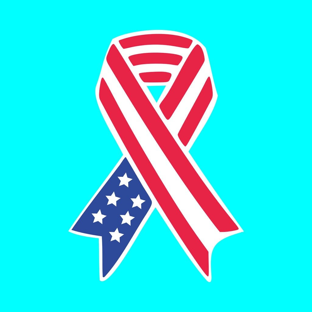 2 x USA Flag ribbon Iron on DIY Screen Print Transfer patch for fabric