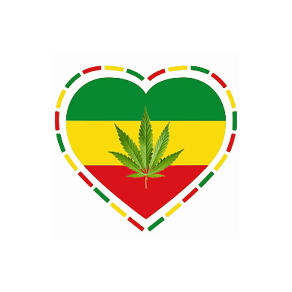 Set of 2 x Love Hemp DIY Iron on Transfer marijuana plant leaf patch Weed hemp Rasta badge Cannabis