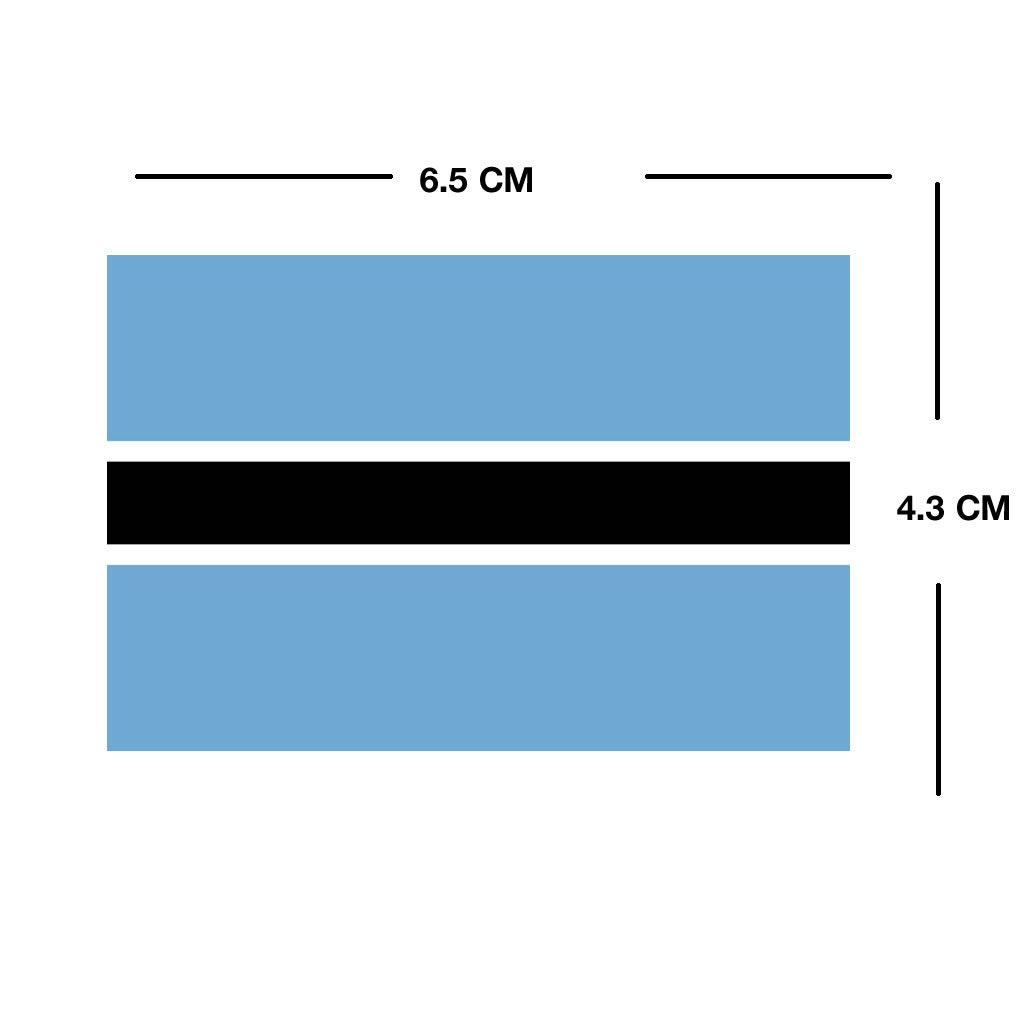 Set of 2 x Botswana Flag Iron on Screen Print for fabric Machine Washable Transfer Botswanan Flag