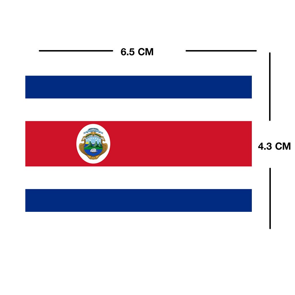 Set of 2 x Costa Rica Flag Iron on Screen Print for fabric Machine Washable Transfer Costa Rican Flag