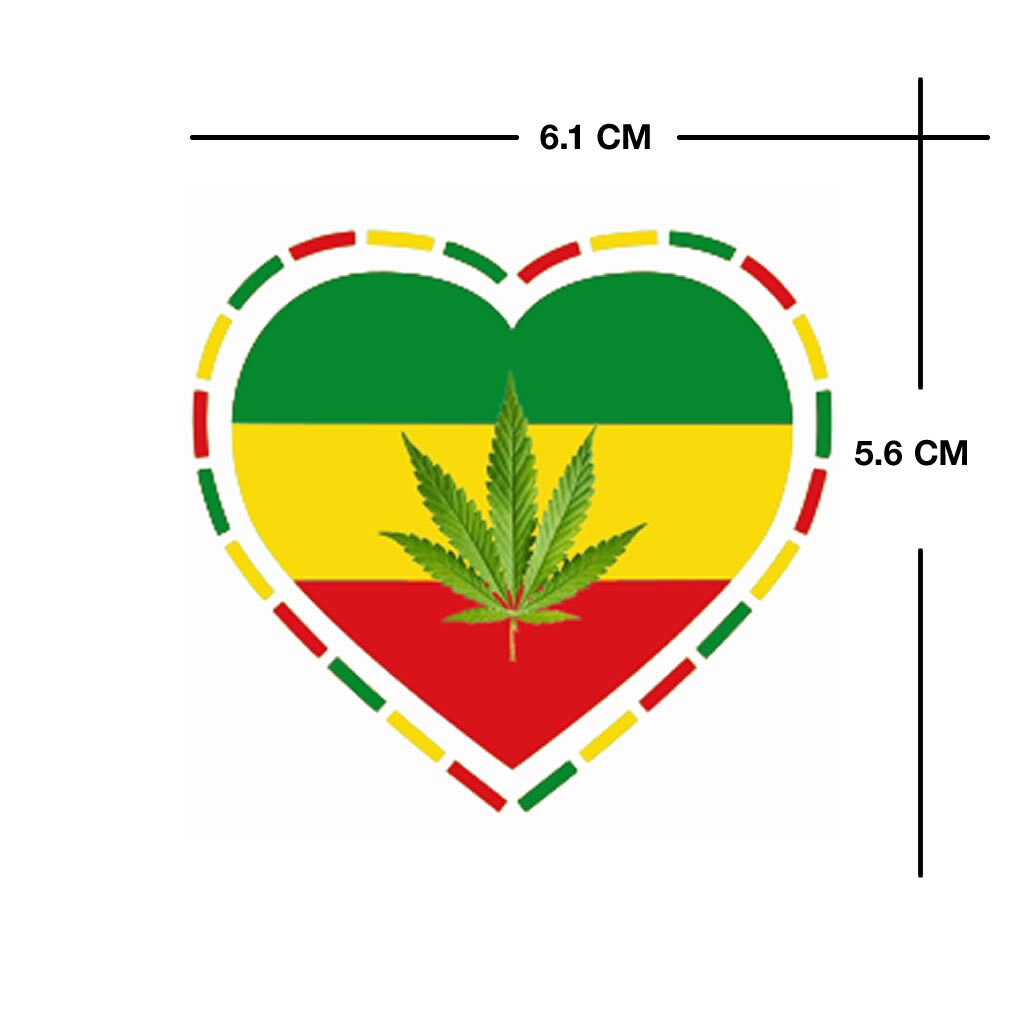 Set of 2 x Love Hemp DIY Iron on Transfer marijuana plant leaf patch Weed hemp Rasta badge Cannabis