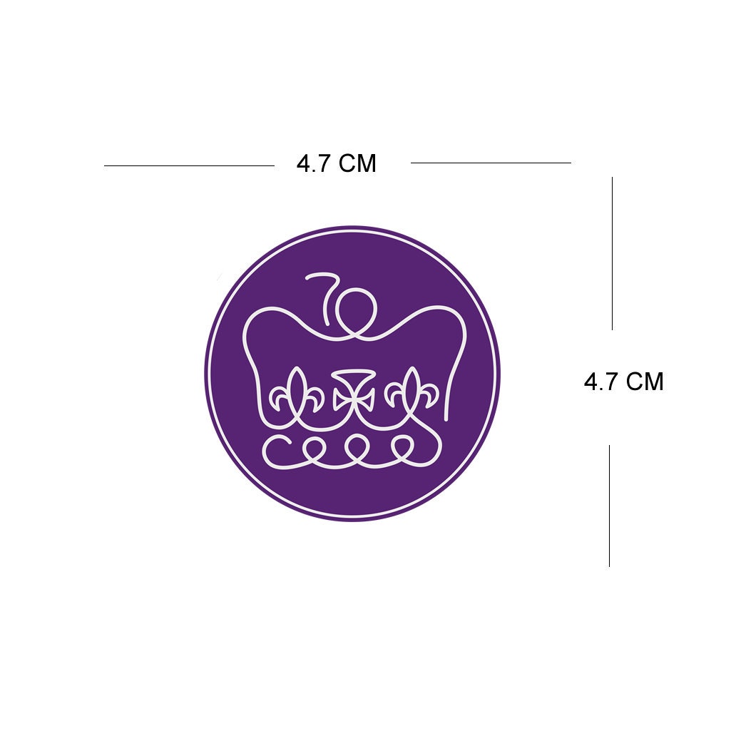 Set of 4 x QUEEN'S Platinum jubilee celebration logo TEMPORARY TATTOO United Kingdom