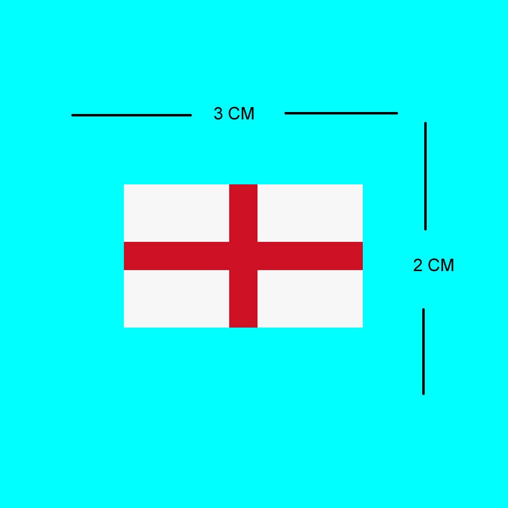 Set of 4 x England Flag Iron on Screen Print Transfers for Fabrics Machine Washable English Flag patch