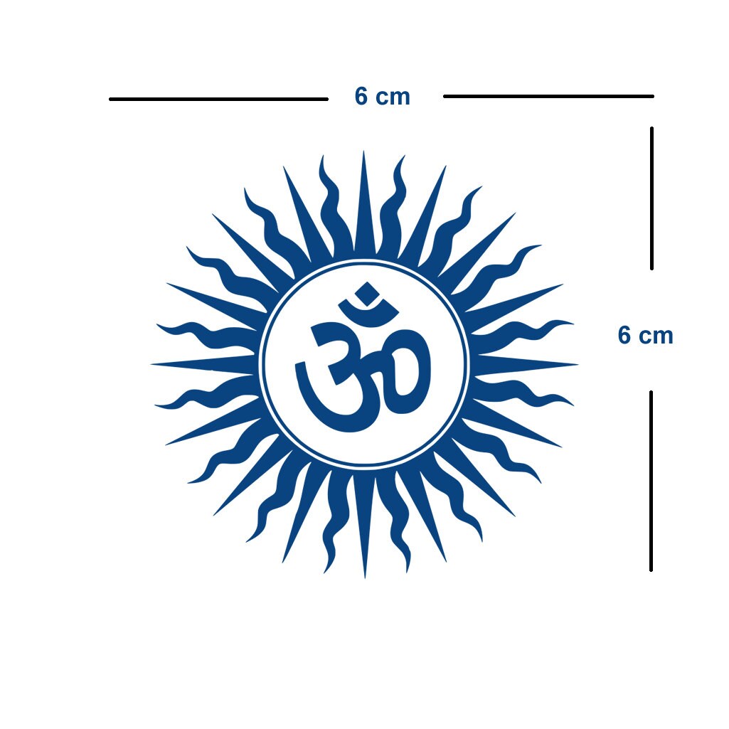 OM Semi Permanent temporary Tattoo Waterproof Lasts 1 - 2 weeks Hindu Symbol