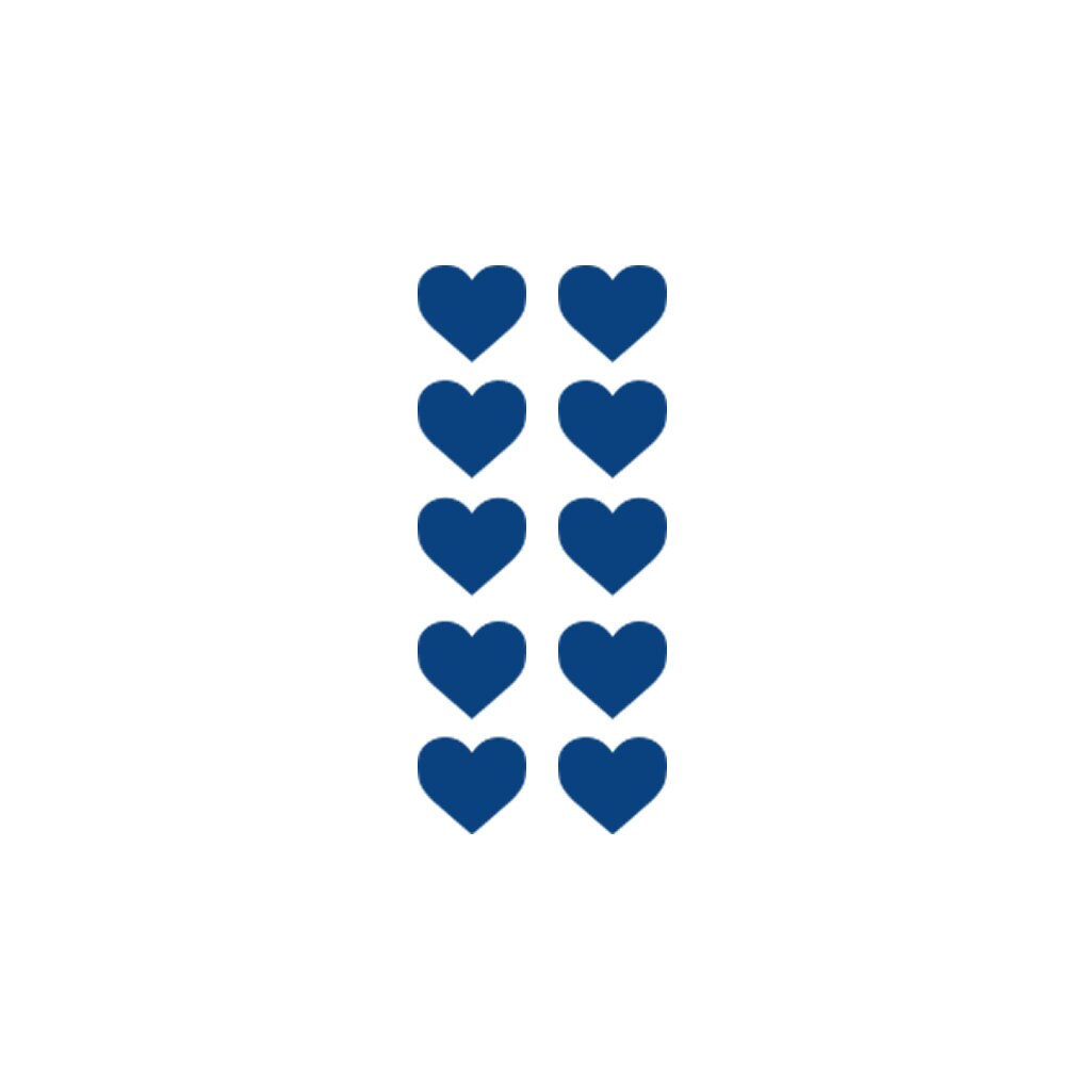 10 x heart Semi Permanent temporary Tattoo Waterproof Lasts 1 - 2 weeks valentine love