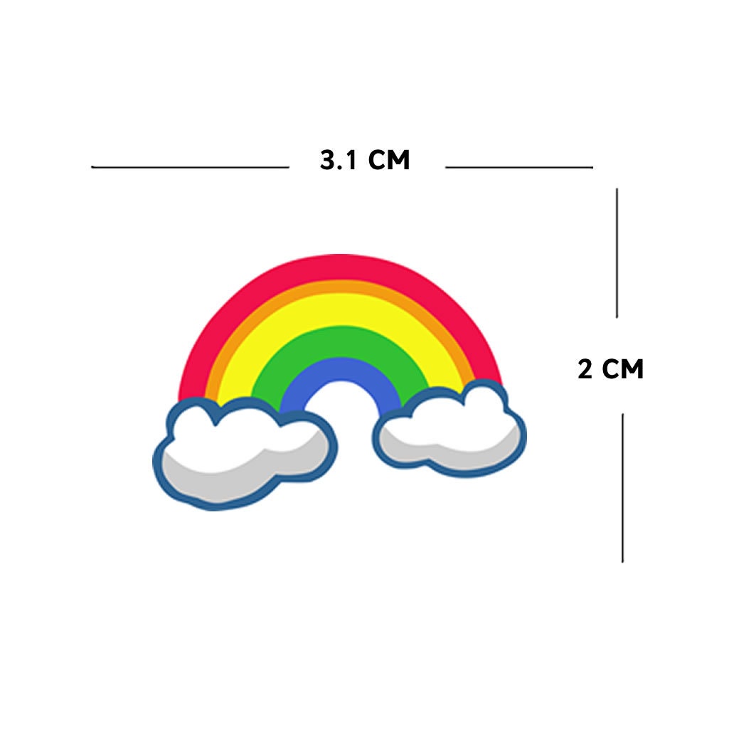Set of 4 Rainbow of hope IRON ON Screen print Patch Machine washable Key worker
