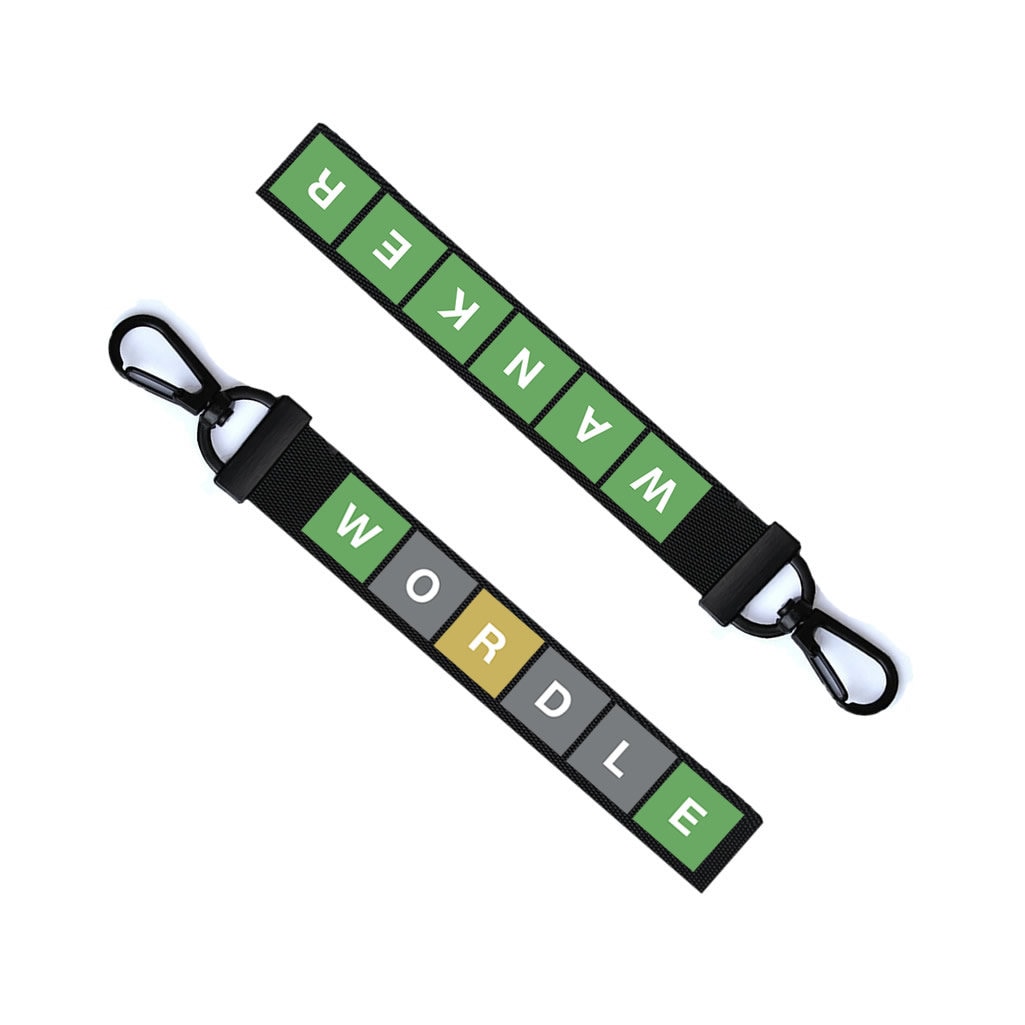 Wordle wanker Chain Keyring Luggage Tag Zipper Pull Bag Key Ring