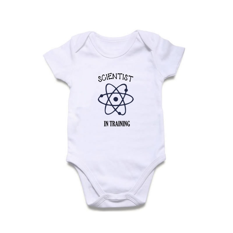 Scientist in training Print New Born, 3 - 6, 6 - 9 Months Baby Grow BodySuit Gift