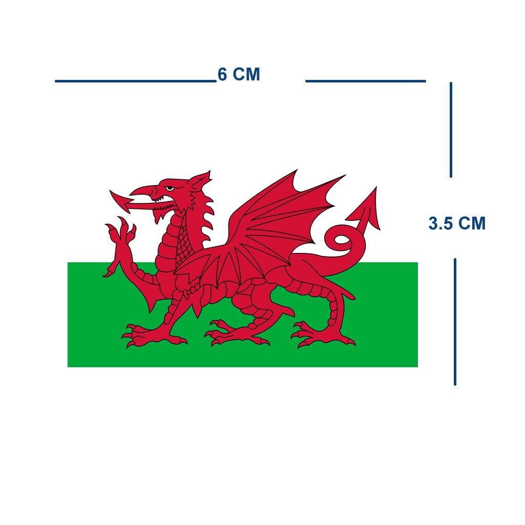 Set of 4 Welsh FLAG Temporary Tattoo Waterproof Lasts 1 week Wales Dragon Flag for country support six nations,rugby, football,cricket