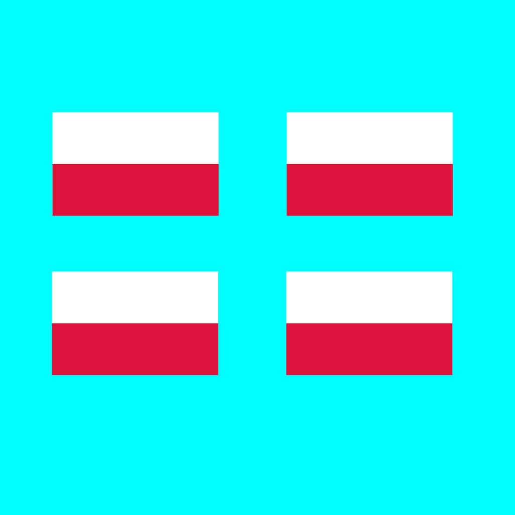 Set of 4 x Poland Flag Temporary Tattoo Waterproof polish Flag