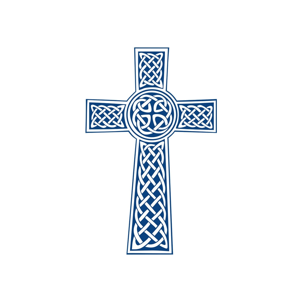 Set of 2 x Celtic Cross Semi Permanent temporary Tattoo Waterproof Lasts 1 - 2 weeks Christian Cross