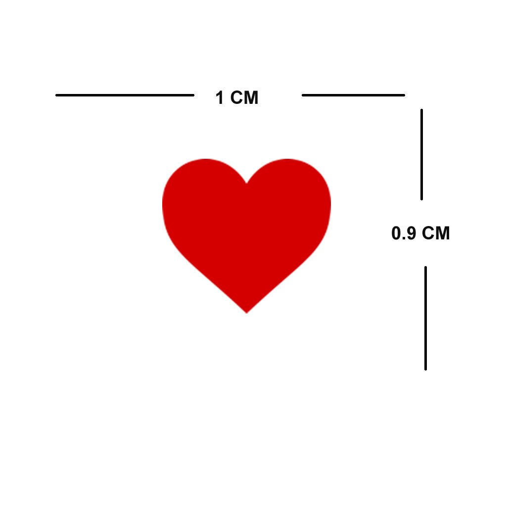 10 x heart Semi Permanent temporary Tattoo Waterproof Lasts 1 - 2 weeks valentine love