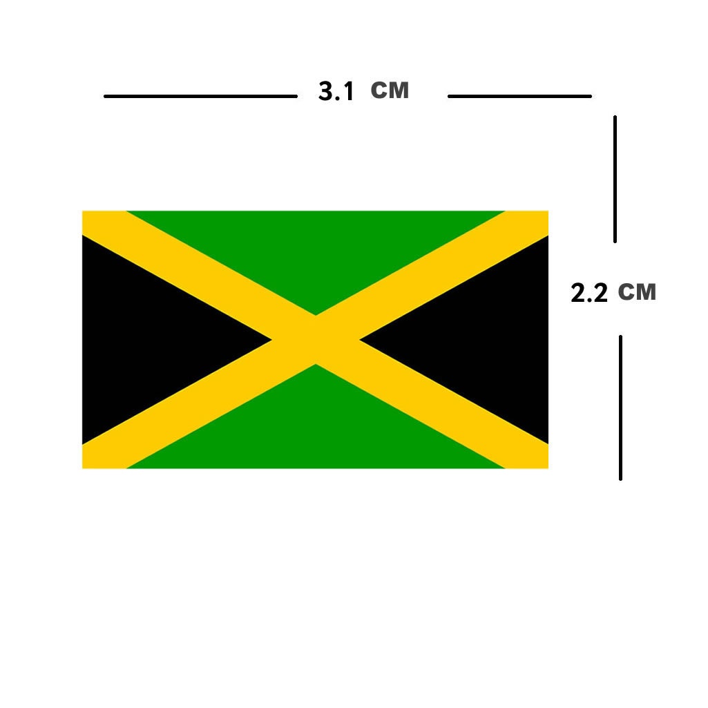 4 x JAMAICAN Flag Iron on Screen Print Transfers for Fabrics Machine Washable JAMAICA patch