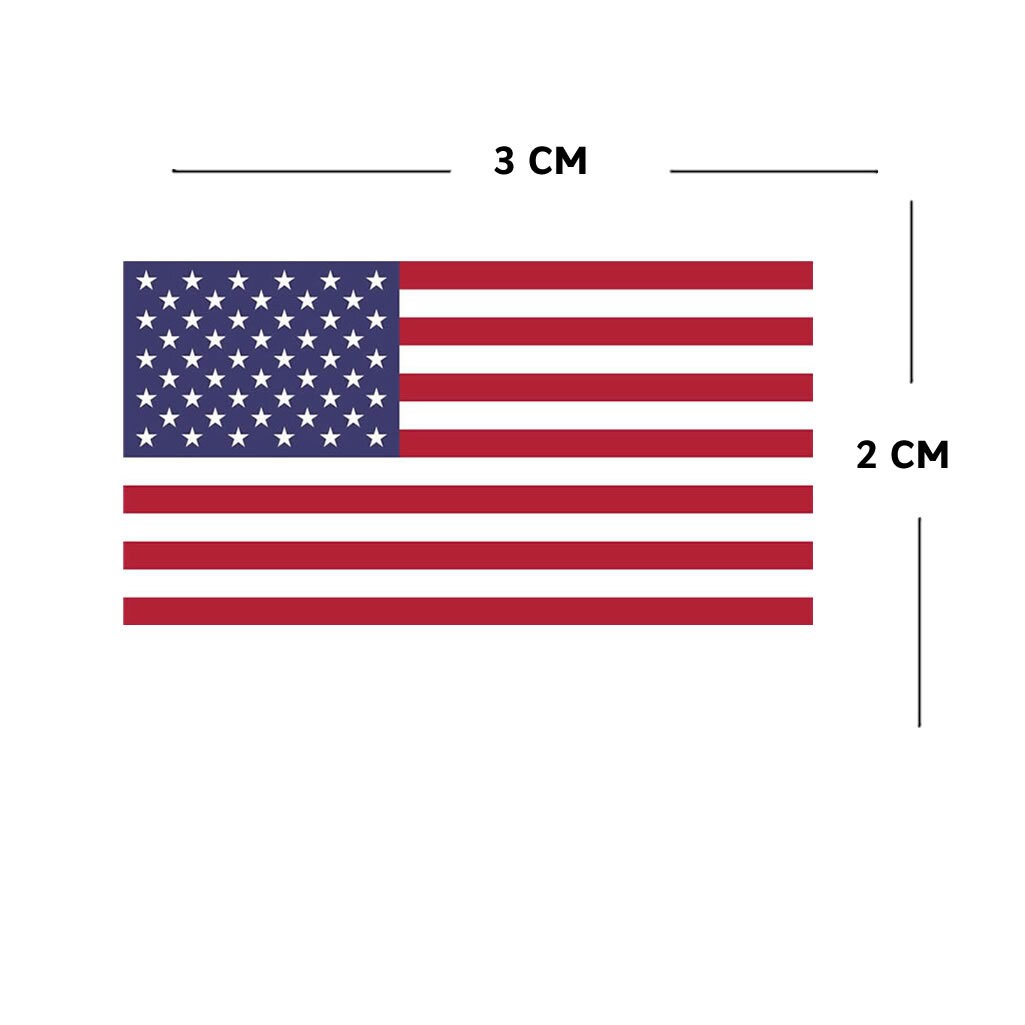 4 X United States of America Flag Iron on Screen Print Transfers for Fabrics Machine Washable USA patch