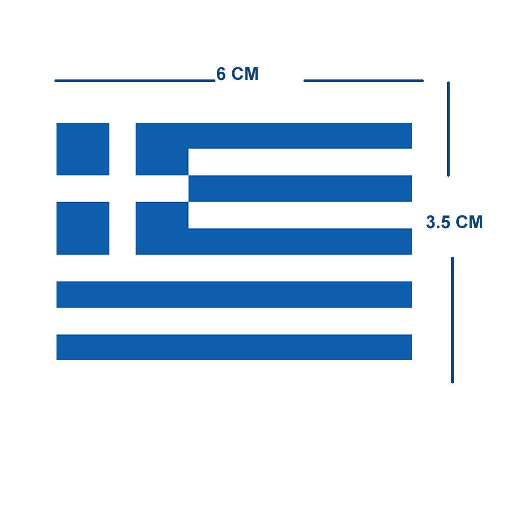 Set of 4 GREECE Flag Temporary Tattoo Waterproof Lasts 1 week GREEK flag