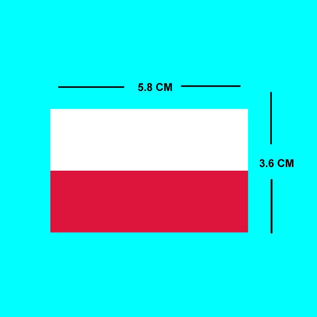 Set of 4 x Poland Flag Temporary Tattoo Waterproof polish Flag