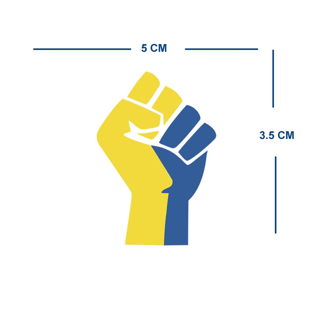 2 x Free Ukraine Temporary Tattoo Waterproof Lasts 1 week Support Ukraine