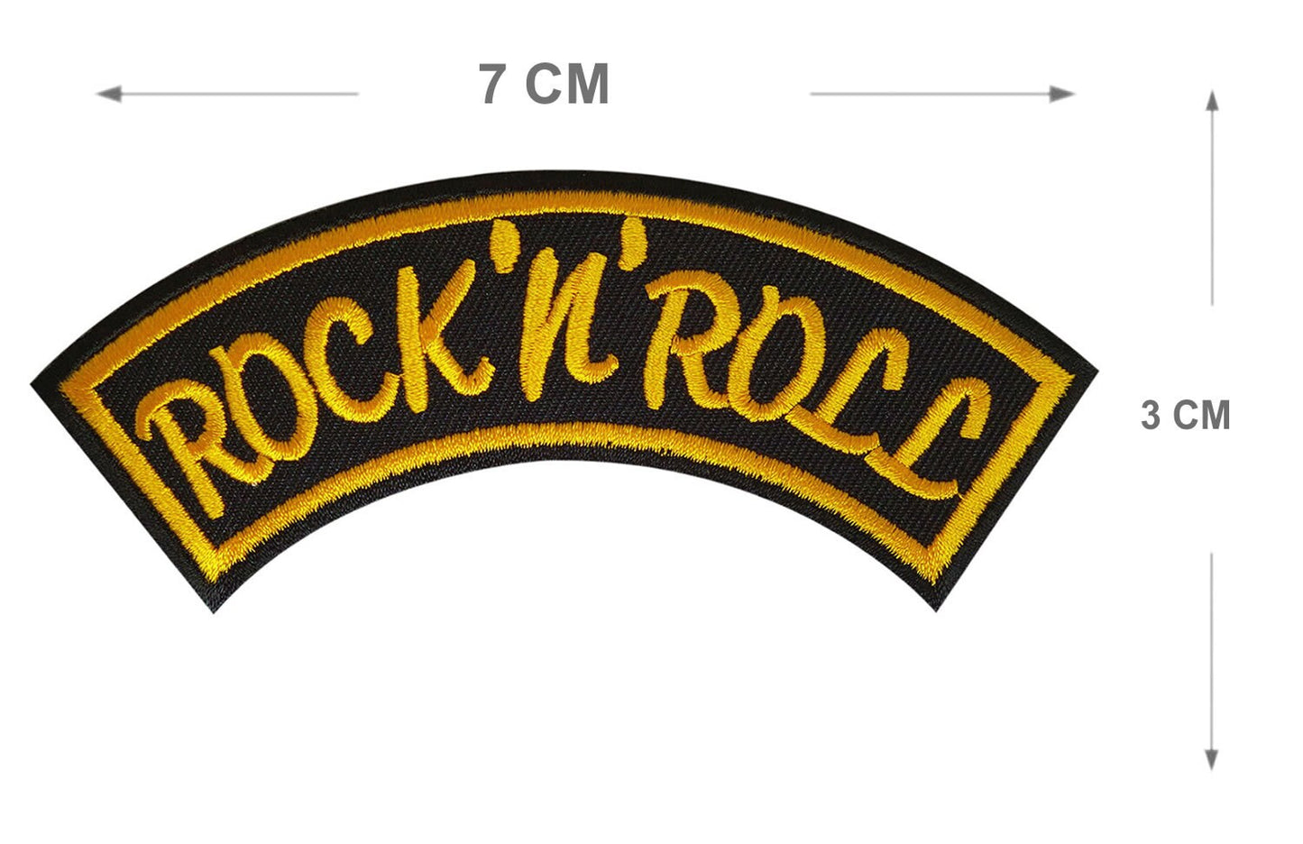 Rock n roll Iron /Sew On Embroidered Patch Badge Rock and roll Embroidery Motif
