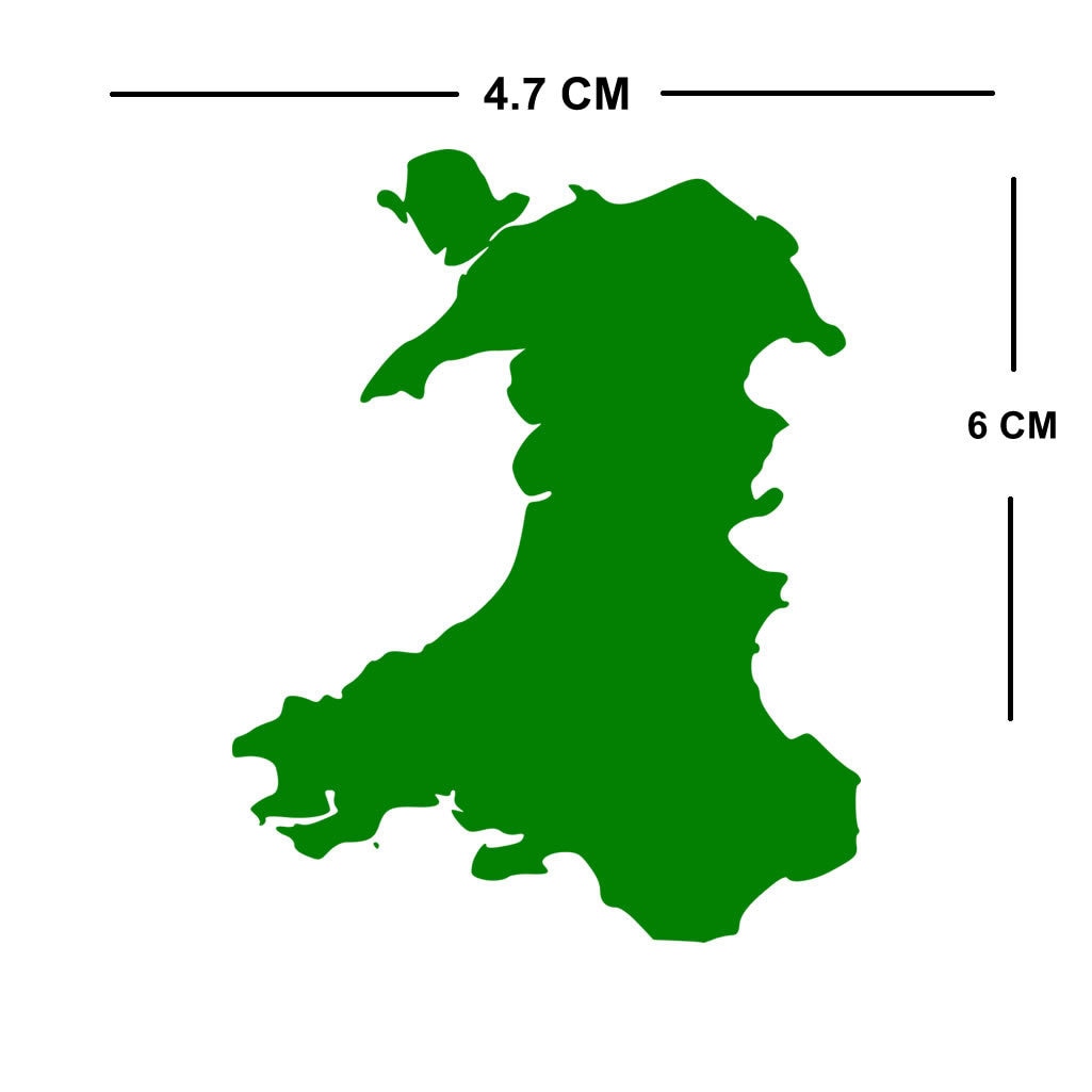 Wales Map IRON on Screen print transfer Patch Applique Welsh Map