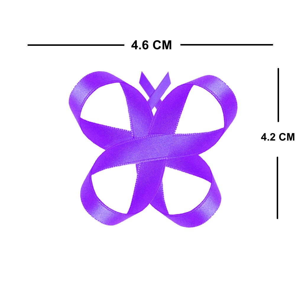 Purple Ribbon Butterfly IRON on Screen print transfer Patch Applique awareness