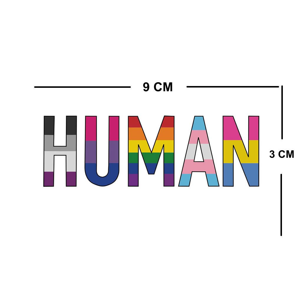 Human IRON on Screen print transfer Patch Applique LGBT LGBTQ