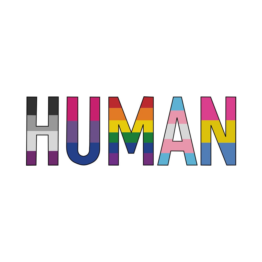 Human IRON on Screen print transfer Patch Applique LGBT LGBTQ