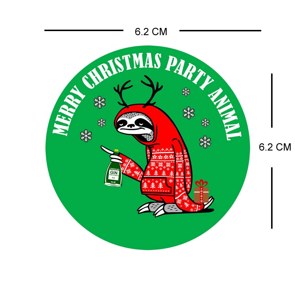 Merry Christmas party animal Iron on Screen Print Transfers for Fabrics