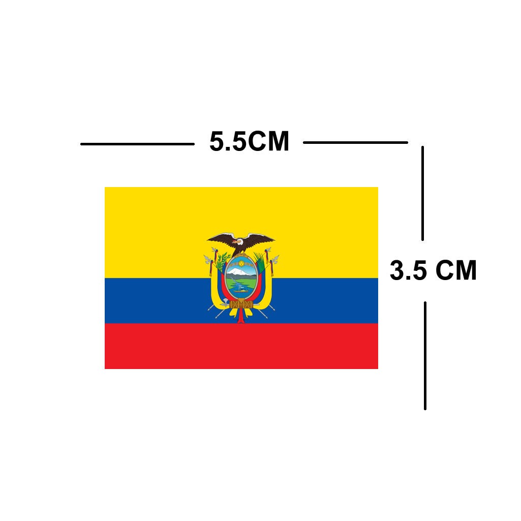 Set of 4 x Ecuador Flag Temporary Tattoo Waterproof Lasts 1 week Ecuadorian Flag