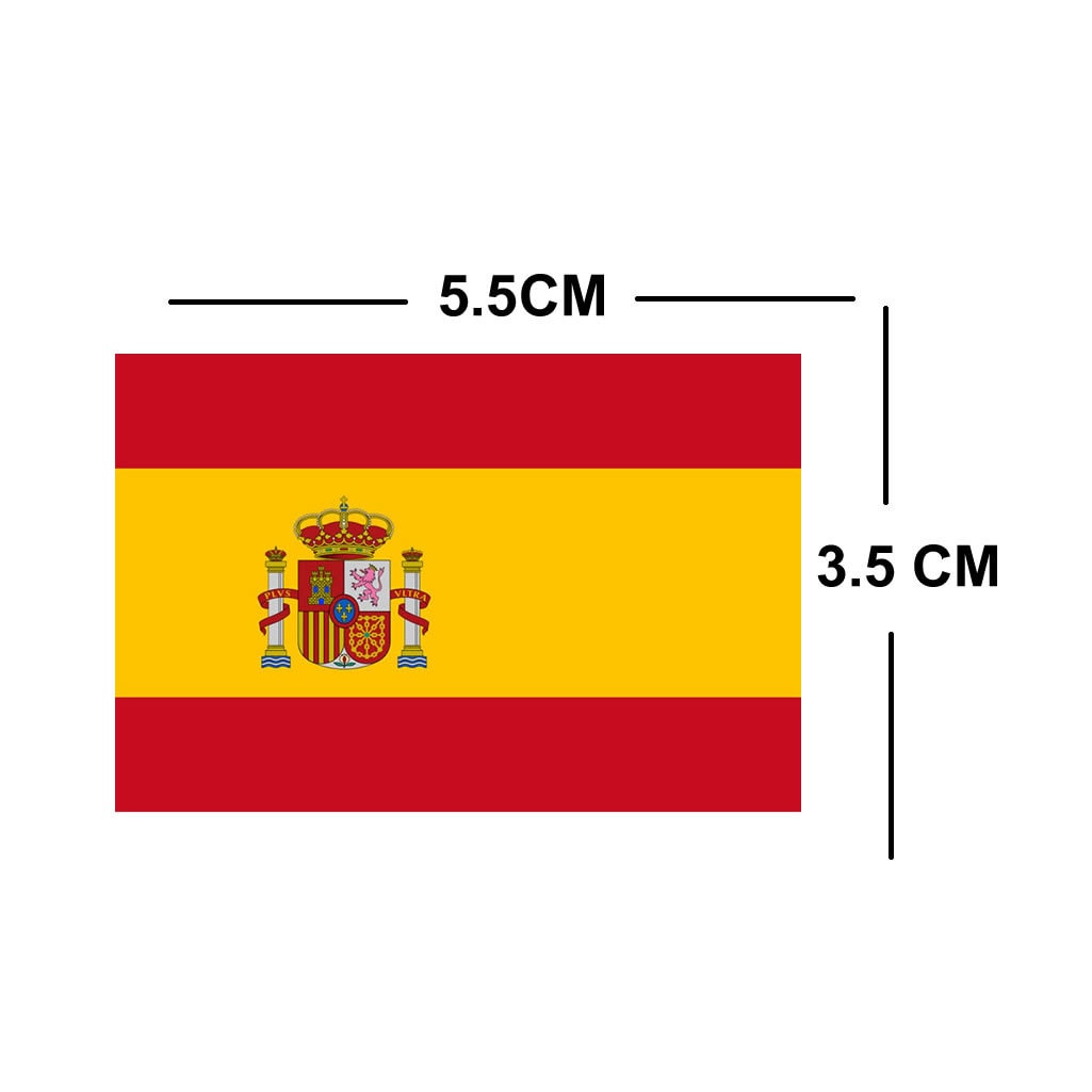 Set of 4 x Spain Flag Temporary Tattoo Waterproof Lasts 1 week Flag for country support football Spanish Team