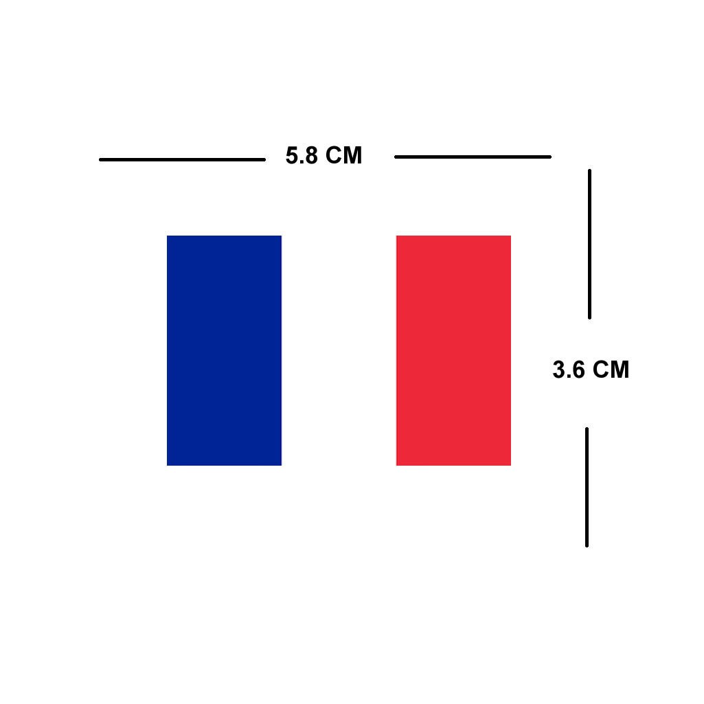 Set of 4 X French Flag Temporary Tattoo Waterproof Lasts 1 week Flag for country support football, Flag of France
