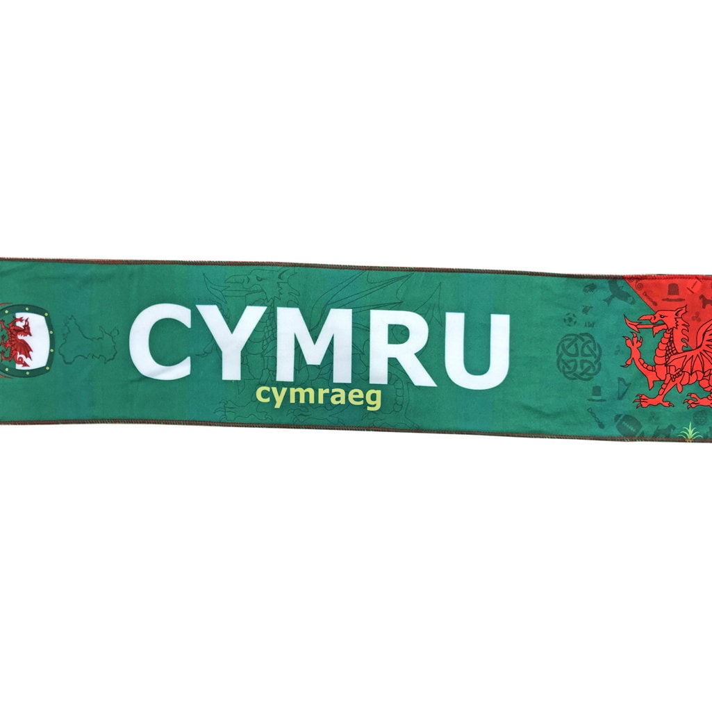Wales National Team Supporter Scarf Football Soccer World Cup Football Scarf for Sporting Events Fans