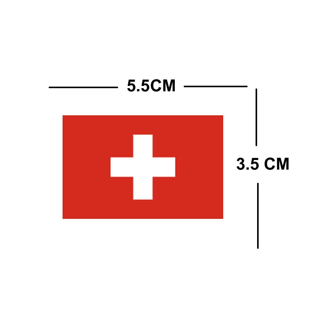 Set of 4 x Switzerland Flag Temporary Tattoo Lasts 1 week Swiss Team world cup